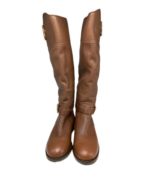 TORY BURCH（トリーバーチ）TORY BURCH (トリーバーチ) レザーロングブーツ ブラウン サイズ:5Mの古着・服飾アイテム