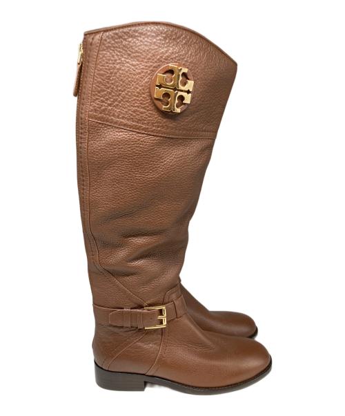 TORY BURCH（トリーバーチ）TORY BURCH (トリーバーチ) レザーロングブーツ ブラウン サイズ:5Mの古着・服飾アイテム