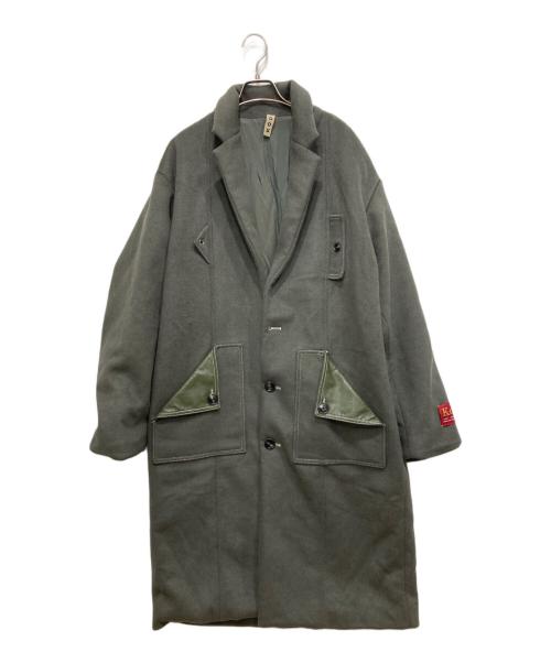 kooi（コーイ）KOOI (コーイ) STITCH CHESTER COAT オリーブ サイズ:2の古着・服飾アイテム