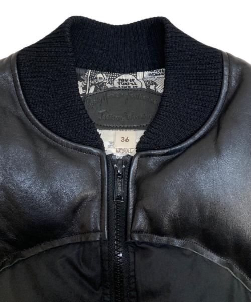 RockyMountainFeatherBed（ロッキーマウンテンフェザーベッド）RockyMountainFeatherBed (ロッキーマウンテンフェザーベッド) Hysteric Glamour (ヒステリックグラマー) ダウンレザージャケット ブラック サイズ:36 (S)の古着・服飾アイテム