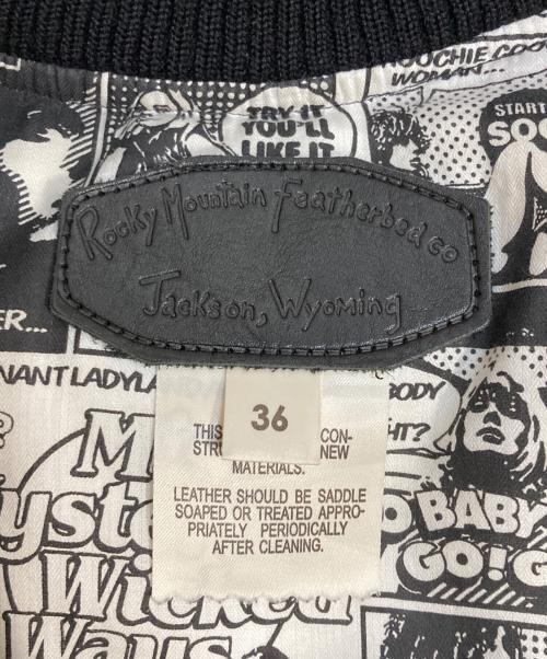 RockyMountainFeatherBed（ロッキーマウンテンフェザーベッド）RockyMountainFeatherBed (ロッキーマウンテンフェザーベッド) Hysteric Glamour (ヒステリックグラマー) ダウンレザージャケット ブラック サイズ:36 (S)の古着・服飾アイテム