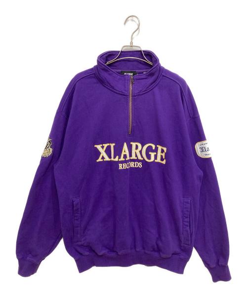 X-LARGE（エクストララージ）X-LARGE (エクストララージ) ハーフジップスウェット パープル サイズ:Lの古着・服飾アイテム