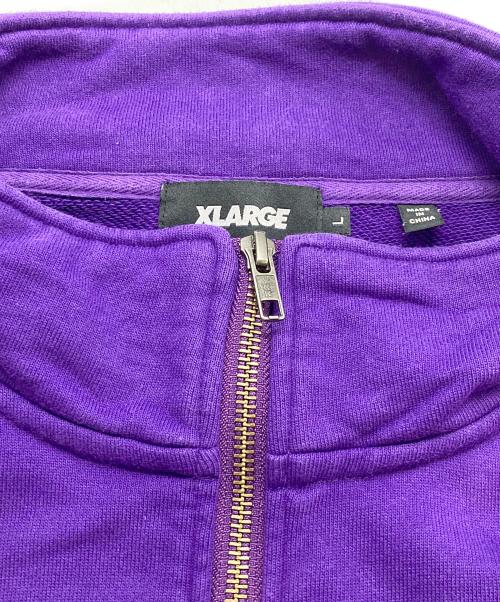 X-LARGE（エクストララージ）X-LARGE (エクストララージ) ハーフジップスウェット パープル サイズ:Lの古着・服飾アイテム