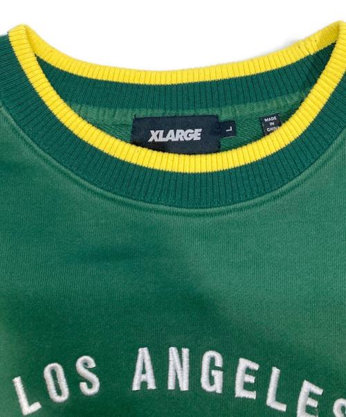 X-LARGE（エクストララージ）X-LARGE (エクストララージ) 刺繍スウェット グリーン サイズ:Lの古着・服飾アイテム