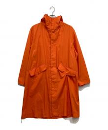 DESCENTE（デサント）の古着「HOODED OVER COAT」｜オレンジ