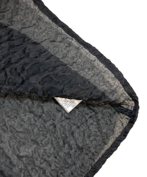 machatt（マチャット）machatt (マチャット) シアー ジャガードトップス ブラック サイズ:Freeの古着・服飾アイテム