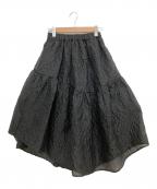 machattマチャット）の古着「シアージャガードスカート」｜ブラック