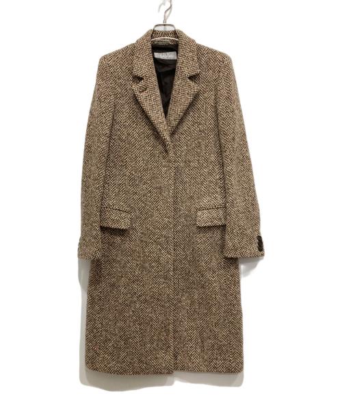 MaxMara（マックスマーラ）MaxMara (マックスマーラ) ツイードコート ベージュ サイズ:42の古着・服飾アイテム