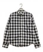 Frank&Eileenフランクアンドアイリーン）の古着「ギンガムチェックシャツ」｜ホワイト×ブラック