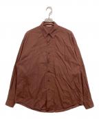 AURALEEオーラリー）の古着「WASHED FINX TWILL BIG SHIRTS」｜ブラウン