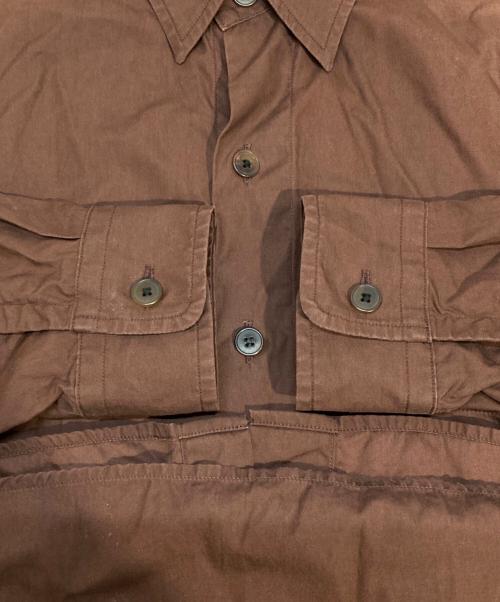 AURALEE（オーラリー）AURALEE (オーラリー) WASHED FINX TWILL BIG SHIRTS ブラウン サイズ:Lの古着・服飾アイテム