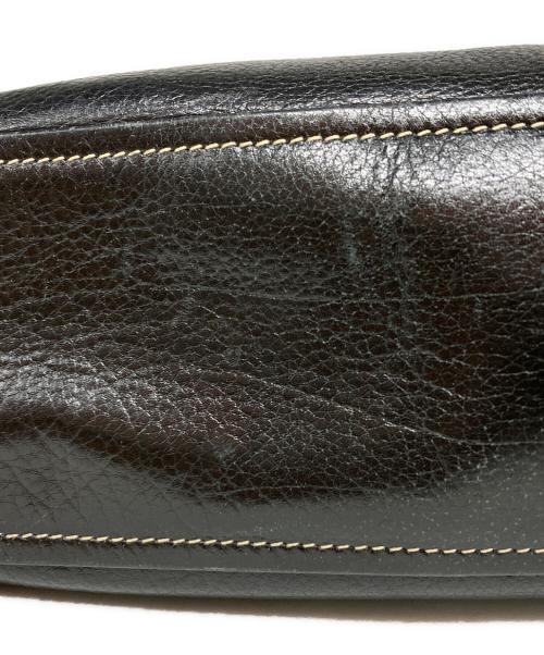 PRADA（プラダ）PRADA (プラダ) レザーハンドバッグ ブラックの古着・服飾アイテム