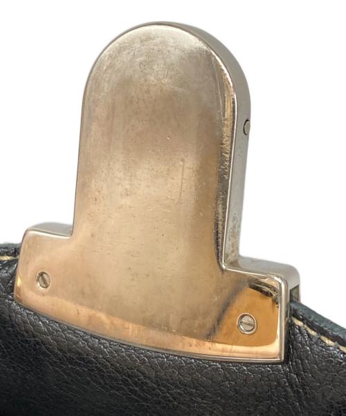 PRADA（プラダ）PRADA (プラダ) レザーハンドバッグ ブラックの古着・服飾アイテム