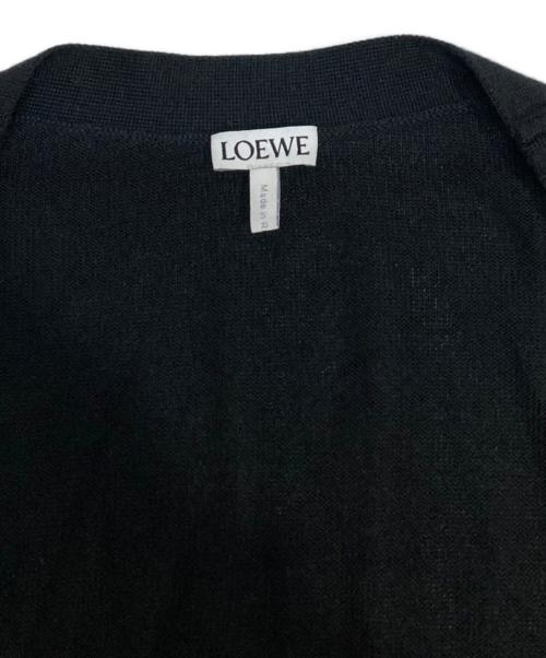 LOEWE（ロエベ）LOEWE (ロエベ) アナグラムロゴ刺繍カーディガン ブラック サイズ:Lの古着・服飾アイテム