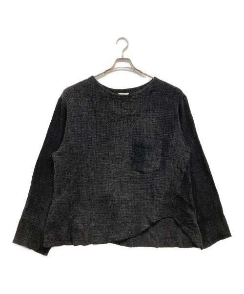 saby（サバイ）saby (サバイ) BOATNECK SHIRTS Stone Wash グレー サイズ:Lの古着・服飾アイテム