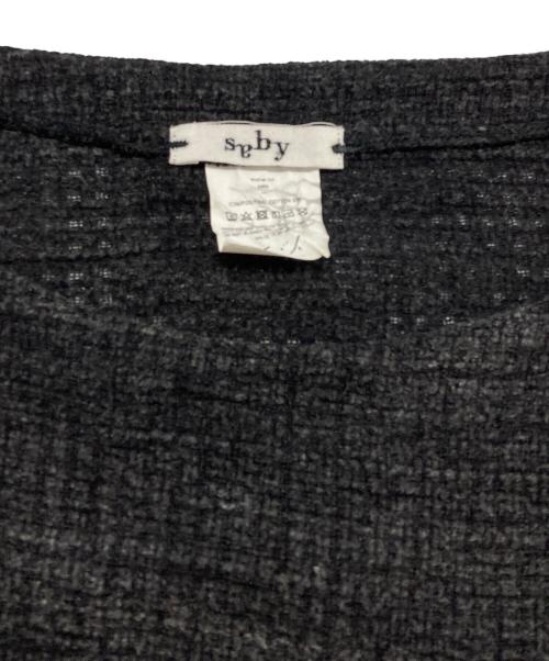 saby（サバイ）saby (サバイ) BOATNECK SHIRTS Stone Wash グレー サイズ:Lの古着・服飾アイテム