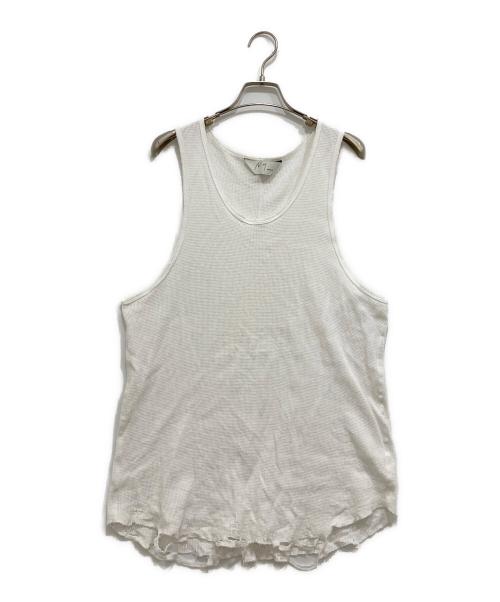 ANCELLM（アンセルム）ANCELLM (アンセルム) DAMAGE WAFFLE TANK TOP ホワイト サイズ:Mの古着・服飾アイテム
