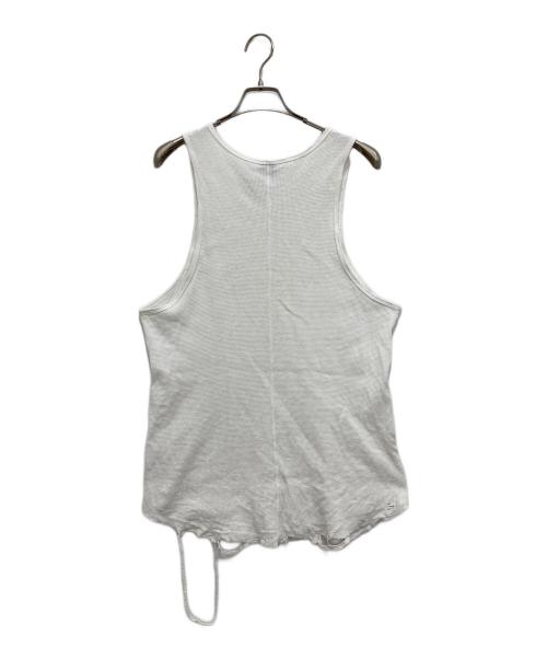 ANCELLM（アンセルム）ANCELLM (アンセルム) DAMAGE WAFFLE TANK TOP ホワイト サイズ:Mの古着・服飾アイテム