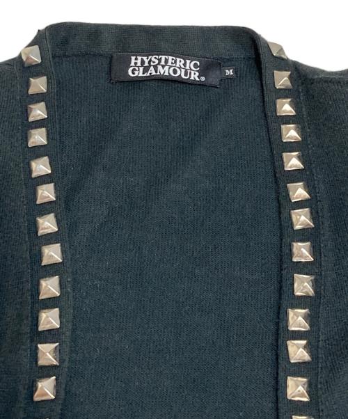 Hysteric Glamour（ヒステリックグラマー）Hysteric Glamour (ヒステリックグラマー) スタッズカーディガン ブラック サイズ:Mの古着・服飾アイテム