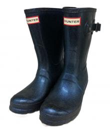 HUNTER（ハンター）の古着「バックル付きラメ入りレインブーツ」｜ブルー