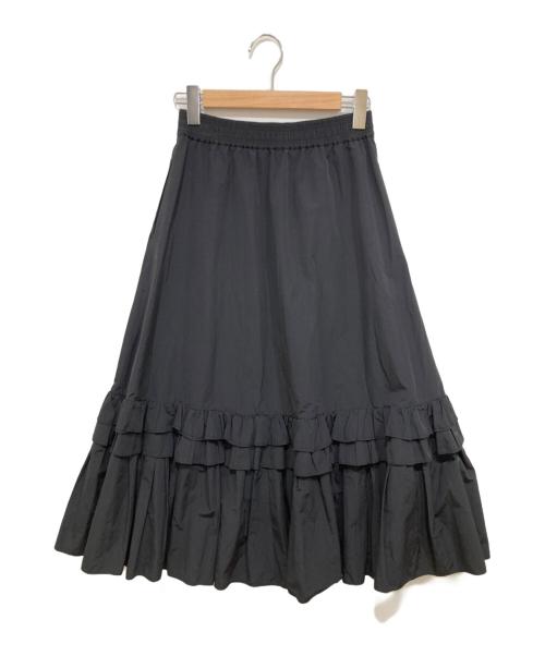 Loulou Willoughby（ルルウィルビー）Loulou Willoughby (ルルウィルビー) ハイカウントパピヨンスカート ブラック サイズ:Sの古着・服飾アイテム
