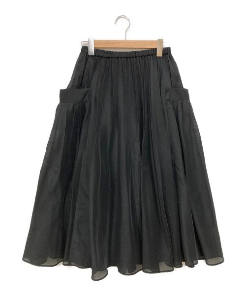 UNITED ARROWS TOKYO（ユナイテッドアローズトウキョウ）UNITED ARROWS TOKYO (ユナイテッドアローズトウキョウ) オーガンジーポケットフレアスカート ブラック サイズ:-の古着・服飾アイテム