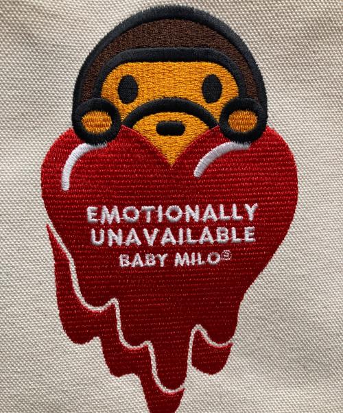 A BATHING APE（ア ベイシング エイプ）A BATHING APE (ア ベイシング エイプ) BABY MILO TOTE BAG ネイビーの古着・服飾アイテム