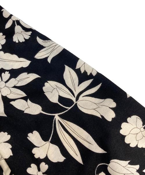 LEONARD FASHION（レオナールファッション）LEONARD FASHION (レオナールファッション) ウール混花柄ワンピース ブラック×ベージュ サイズ:LLの古着・服飾アイテム