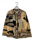LEONARD FASHIONレオナールファッション）の古着「総柄カーディガン」｜ベージュ