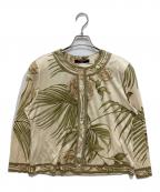 LEONARD FASHIONレオナールファッション）の古着「花柄カーディガン」｜ベージュ