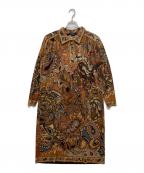 LEONARD FASHIONレオナールファッション）の古着「シルク混総柄ワンピース」｜ブラウン