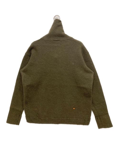 45R（フォーティファイブ・アール）45R (フォーティファイブ・アール) アルル縮絨の908ショールプル カーキ サイズ:Free程度の古着・服飾アイテム