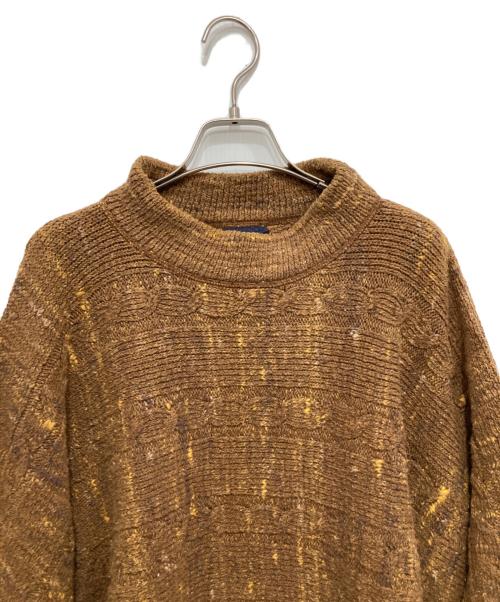 SDL 45R（フォーティーファイブアール）SDL 45R (フォーティーファイブアール) ウール紡のケーブルポンチョ ブラウン サイズ:サイズ表記なしの古着・服飾アイテム