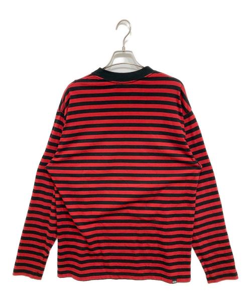 Hysteric Glamour（ヒステリックグラマー）Hysteric Glamour (ヒステリックグラマー) GIRLS CLUBボーダーカットソー レッド サイズ:Lの古着・服飾アイテム