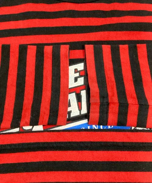 Hysteric Glamour（ヒステリックグラマー）Hysteric Glamour (ヒステリックグラマー) GIRLS CLUBボーダーカットソー レッド サイズ:Lの古着・服飾アイテム