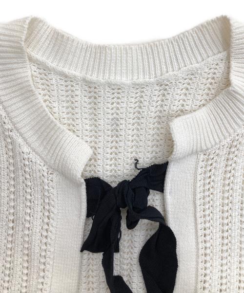 Loulou Willoughby（ルルウィルビー）Loulou Willoughby (ルルウィルビー) 2WAYリボンプルオーバー ホワイト サイズ:2の古着・服飾アイテム