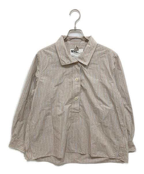 MHL（エムエイチエル）MHL (エムエイチエル) PYJAMA STRIPE COTTON ブラウン サイズ:1の古着・服飾アイテム