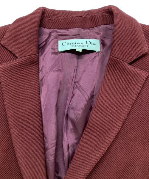 Christian Dior（クリスチャン ディオール）Christian Dior (クリスチャン ディオール) テーラードジャケット レッド サイズ:Mの古着・服飾アイテム