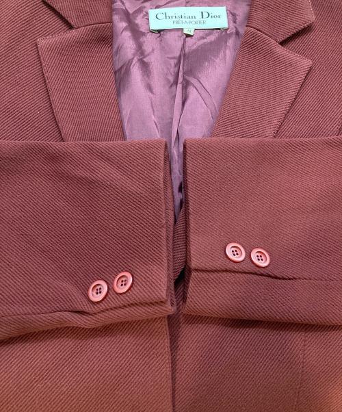 Christian Dior（クリスチャン ディオール）Christian Dior (クリスチャン ディオール) テーラードジャケット レッド サイズ:Mの古着・服飾アイテム