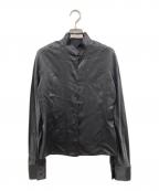 Christian Dior BOUTIQUEクリスチャン ディオールブティック）の古着「シルク混サテンシャツ」｜ブラック