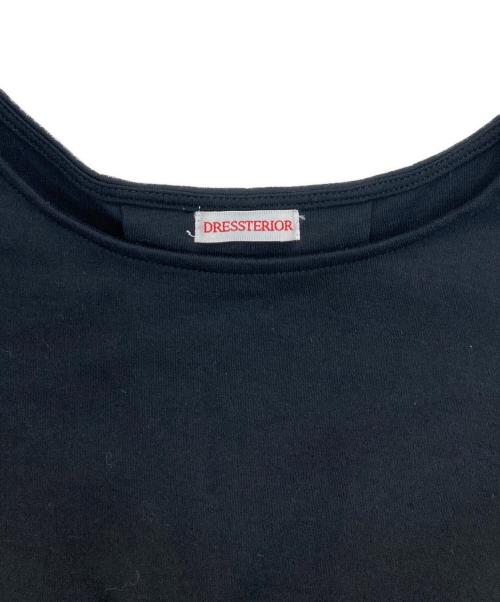 DRESSTERIOR（ドレステリア）DRESSTERIOR (ドレステリア) バックタックハーフスリーブプルオーバー ブラック サイズ:36の古着・服飾アイテム