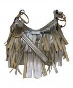 Yves Saint Laurentイヴサンローラン）の古着「フリンジリングバッグ」｜シルバー