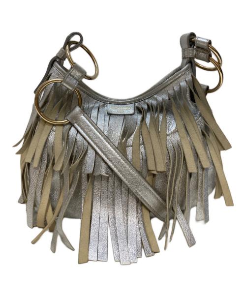 Yves Saint Laurent（イヴサンローラン）Yves Saint Laurent (イヴサンローラン) フリンジリングバッグ シルバーの古着・服飾アイテム