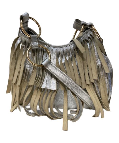 Yves Saint Laurent（イヴサンローラン）Yves Saint Laurent (イヴサンローラン) フリンジリングバッグ シルバーの古着・服飾アイテム