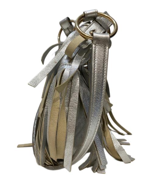 Yves Saint Laurent（イヴサンローラン）Yves Saint Laurent (イヴサンローラン) フリンジリングバッグ シルバーの古着・服飾アイテム