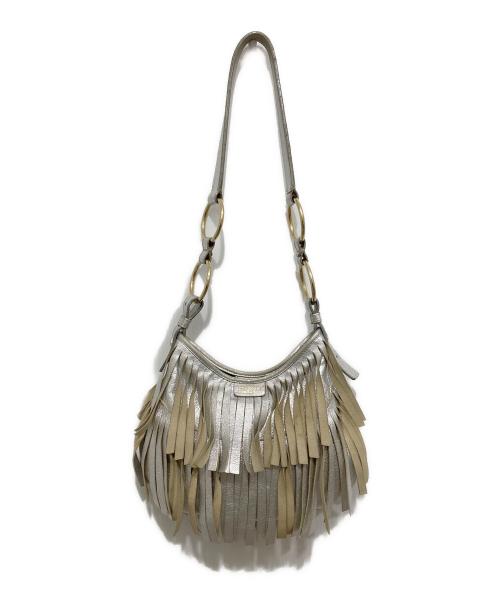 Yves Saint Laurent（イヴサンローラン）Yves Saint Laurent (イヴサンローラン) フリンジリングバッグ シルバーの古着・服飾アイテム