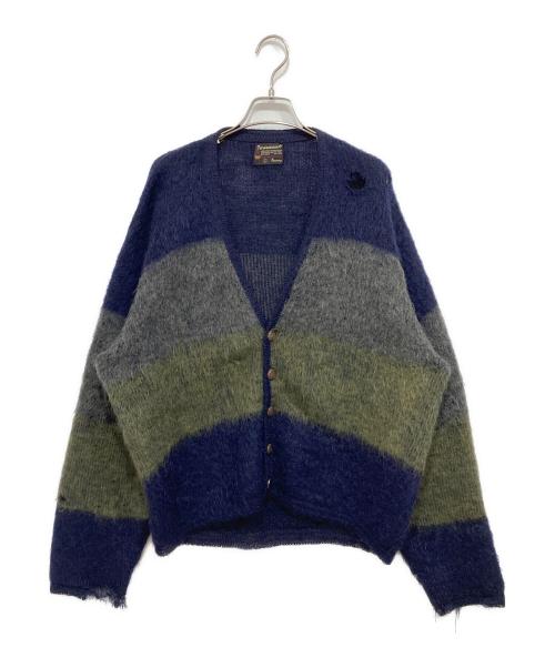 TOWN CRAFT（タウンクラフト）TOWN CRAFT (タウンクラフト) Shaggy mohair cardigan ネイビー サイズ:Lの古着・服飾アイテム