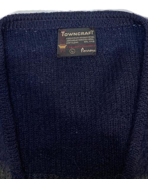 TOWN CRAFT（タウンクラフト）TOWN CRAFT (タウンクラフト) Shaggy mohair cardigan ネイビー サイズ:Lの古着・服飾アイテム