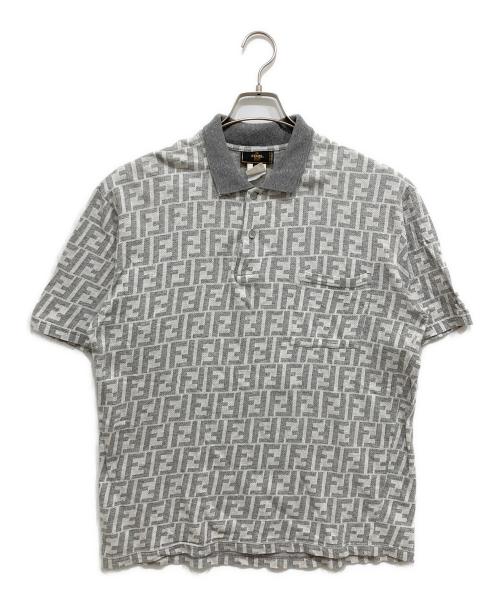 FENDI（フェンディ）FENDI (フェンディ) ズッカ柄ポロシャツ グレー サイズ:50(L)の古着・服飾アイテム
