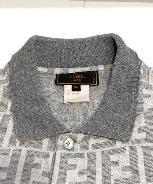 FENDI（フェンディ）FENDI (フェンディ) ズッカ柄ポロシャツ グレー サイズ:50(L)の古着・服飾アイテム